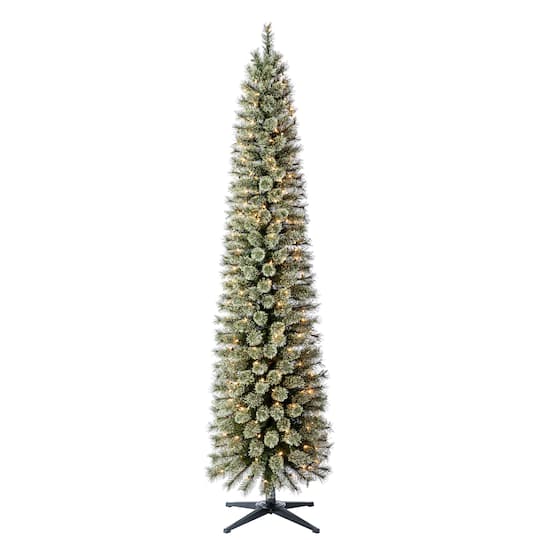 7ft Pre Lit Artificial Cashmere Pencil Christmas Tree Clear Lights By 7ft-pre-lit-artificial-cashmere-pencil-christmas-tree-clear-lights-by